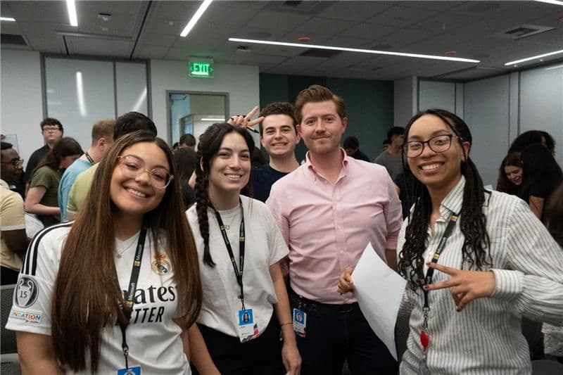 Sam with Explorer internship cohort